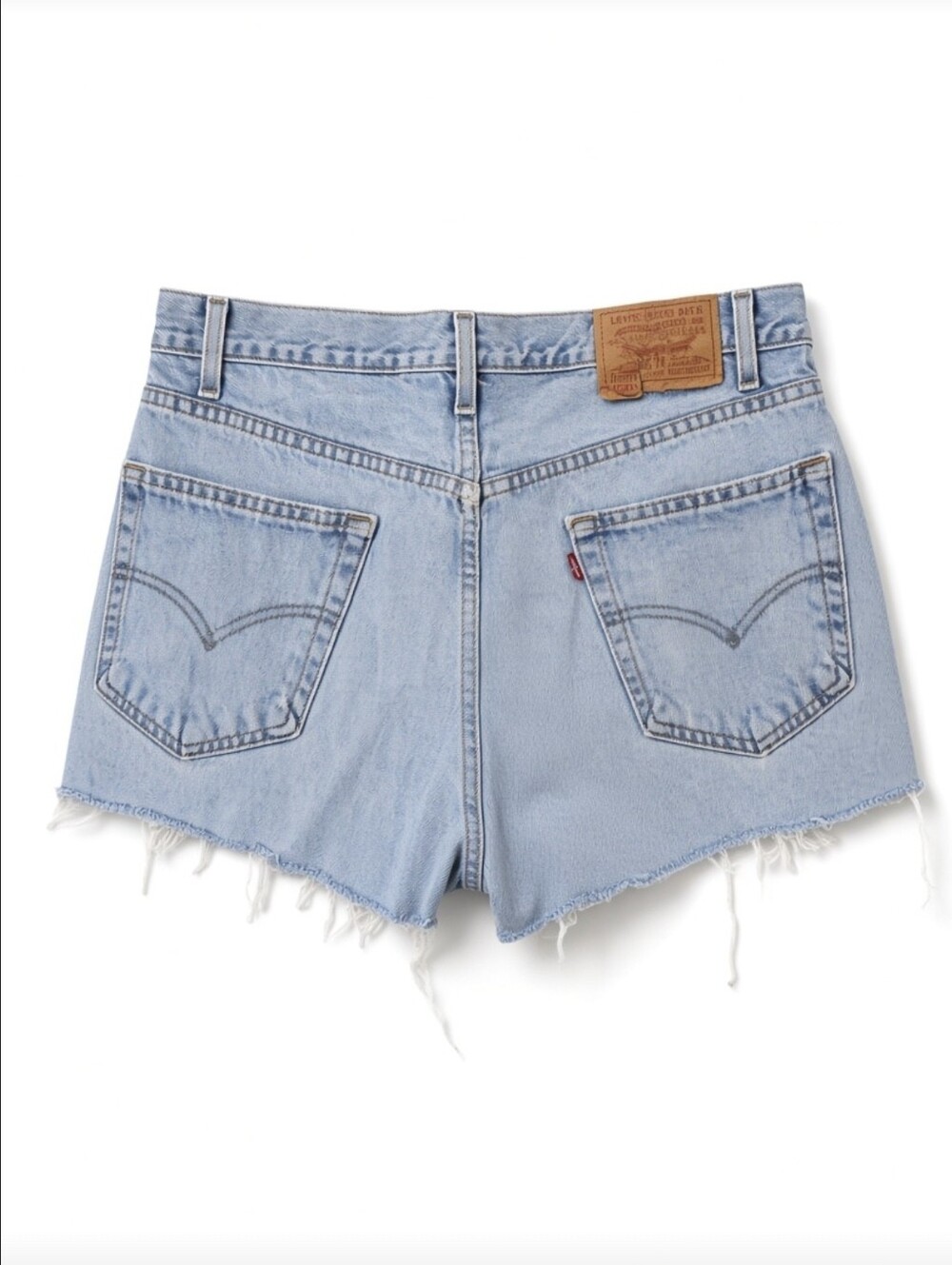 Vintage Levi's 550 Women's Denim Cutoff Shorts Light Wash High Rise Distressed